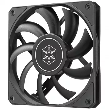 Kotelotuuletin SILVERSTONE SST-AS120B 120mm musta läpinäkyvä, 3-Pin