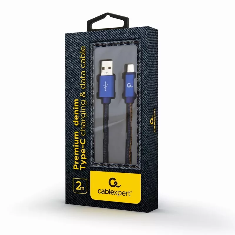 USB 2.0 -kaapeli GEMBIRD USB A - USB C 2 m, 0,48 Gbit/s, 2,1 A, sininen