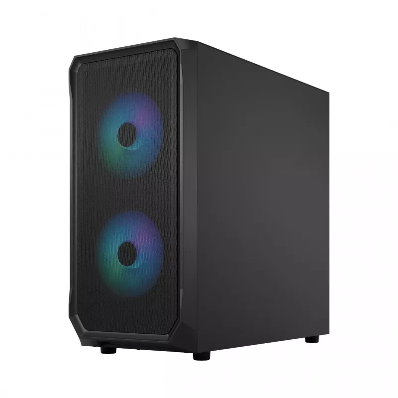 Fractal Design Focus 2 RGB Tempered Glass Mid Tower ATX -tietokonekotelo - musta