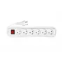 Microconnect MC-GRU0630DK virtapistorasia 3 m 6 pistorasiaa sisäkäyttöön valkoinen