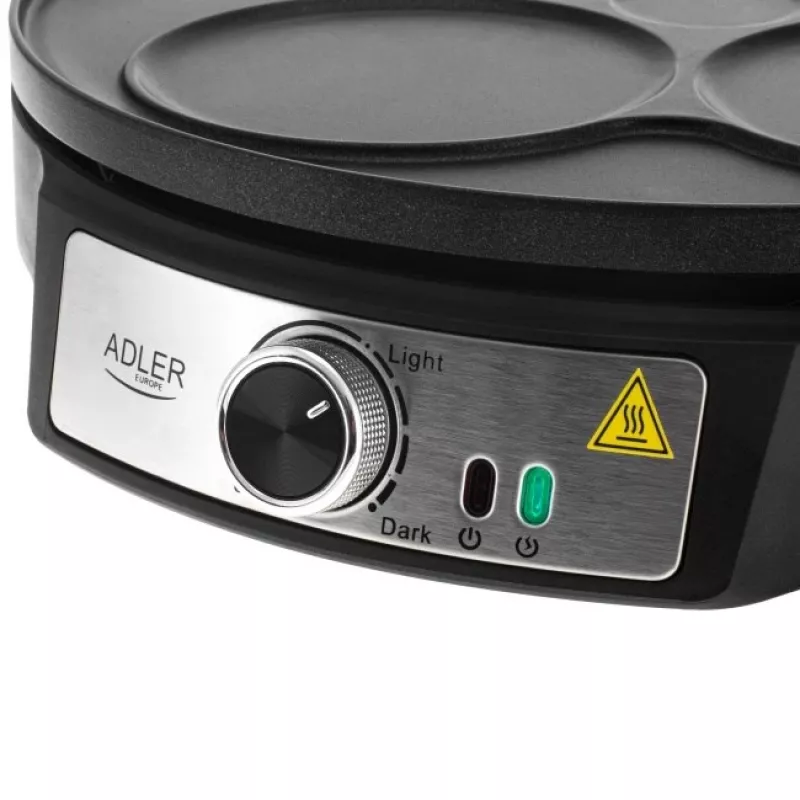 Adler AD 3093 2-in-1 kaksipuolinen sähköinen letunpaistin, 1600 W, musta