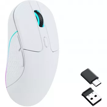 Pelihiiri Keychron M3 oikeakätinen RF-langaton + Bluetooth optinen 26000 DPI valkoinen