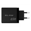LCD-seinälaturi USB-pistorasia + USB-Cx2 PD 65W GAN musta wattimittari