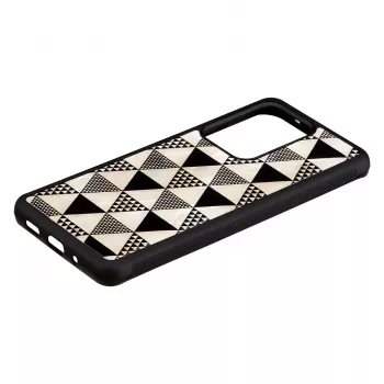 iKins suojakotelo Samsung Galaxy S20 Ultralle — pyramidikuvio, musta