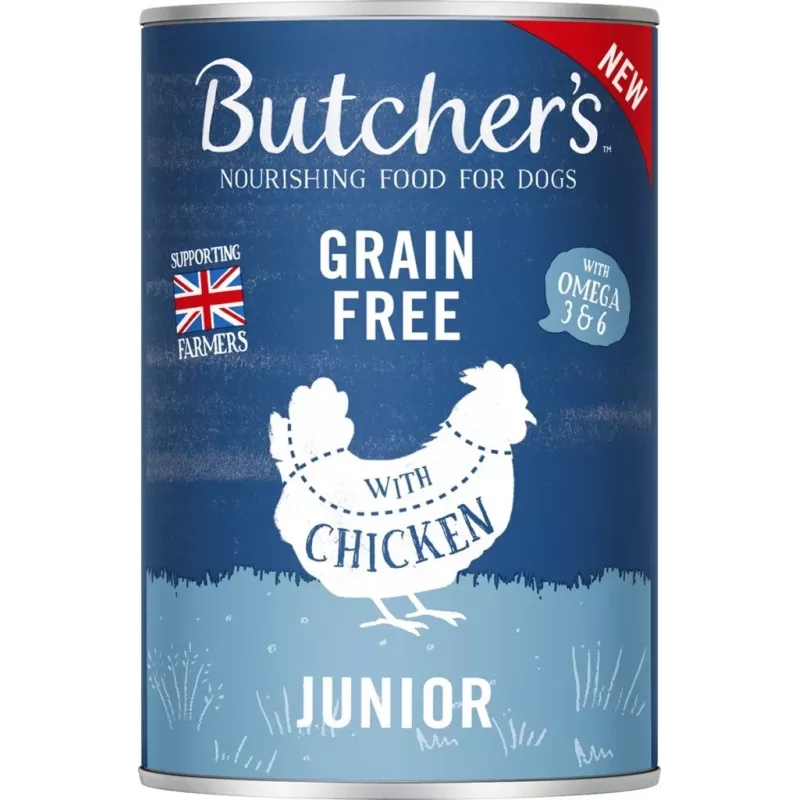 BUTCHER'S Original Junior Mega-Pack-Mix – märkäruoka koirille – 6 x 400 g