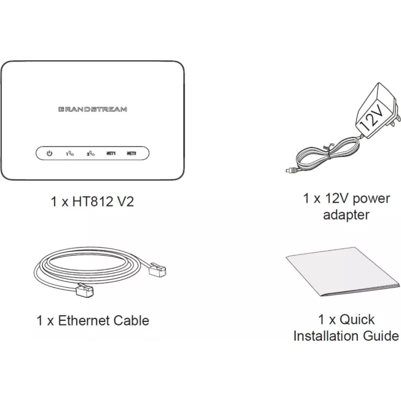 VOIP-sovitin Grandstream HT ATA 812v2