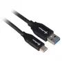 USB-3.2-Gen-2-kaapeli, USB-A-uros > USB-C-uros (musta, 0,5 metriä)
