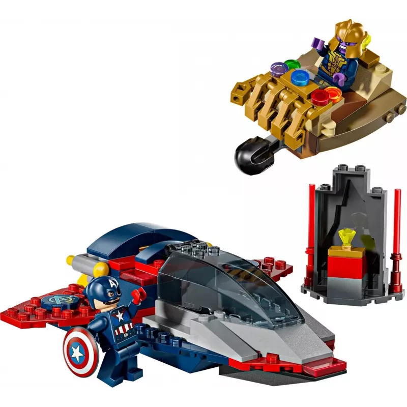 Rakennussarja LEGO Marvel Super Heroes Captain America Thanos 76319 — 107 osaa, 2 minihahmoa, ikä 4+