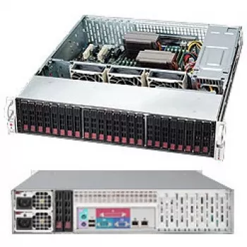 Supermicro SC216 BAC-R920LPB - rack - rack-asennettava - 2U - parannettu, laajennettu ATX - SATA/SAS - Hot-Swap 920 wattia - musta