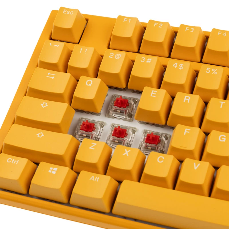 Ducky One 3 TKL näppäimistö pelikäyttöön USB QWERTY englanti keltainen