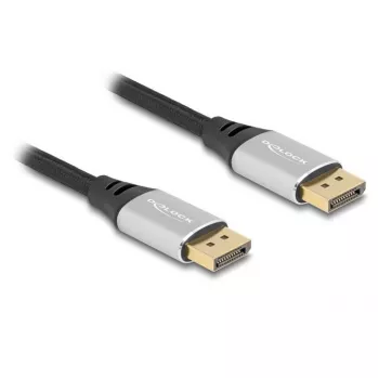 DeLOCK DisplayPort-kaapeli 16K 60 Hz 1 m hopea metalli