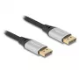 DeLOCK DisplayPort-kaapeli 16K 60 Hz 1 m hopea metalli