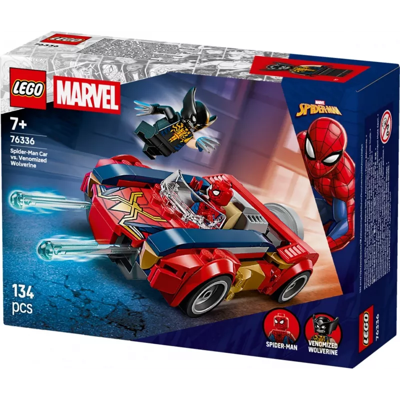 LEGO MARVEL 76336 Spider-Man-auto vs. Venomized Wolverine