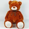 Maskotti pehmo-teddykarhu rusetilla 70 cm ruskea