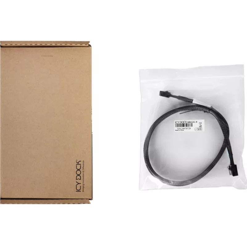 ICY DOCK MB414L-B MCIO 4i SFF-TA-1016 - MCIO 4i SFF-TA-1016 -kaapeli, 0,5 m