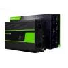 Auto-vaihtosuuntaaja Green Cell INV22 — 1500 W, 12 V DC – 230 V AC, 50 Hz, LED, aktiivinen jäähdytys, musta