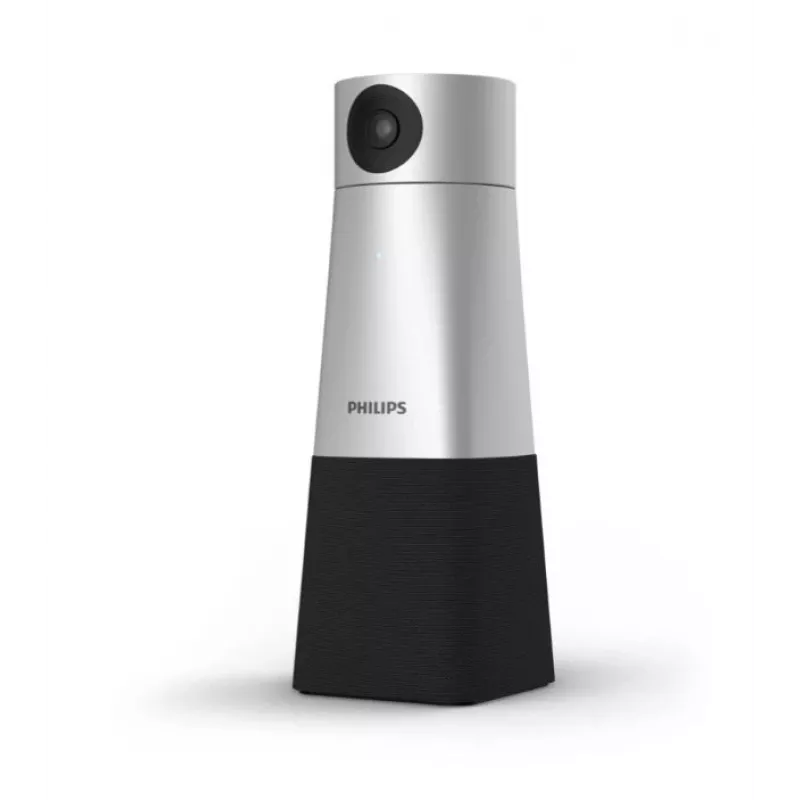 Philips PSE0550 SmartMeeting kannettava 4K-videoneuvottelukamera sisäänrakennetulla mikrofonilla, 30 kuvaa/s, USB, musta/hopea