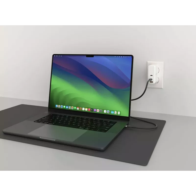 HYPER HyperJuice 240W silikoni USB-C - USB-C-kaapeli (1,8m/2m) - musta