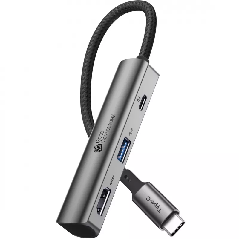 USB Type-C -keskitin Alcasa HUB-C002A 5000 Mbit/s HDMI USB 3.0
