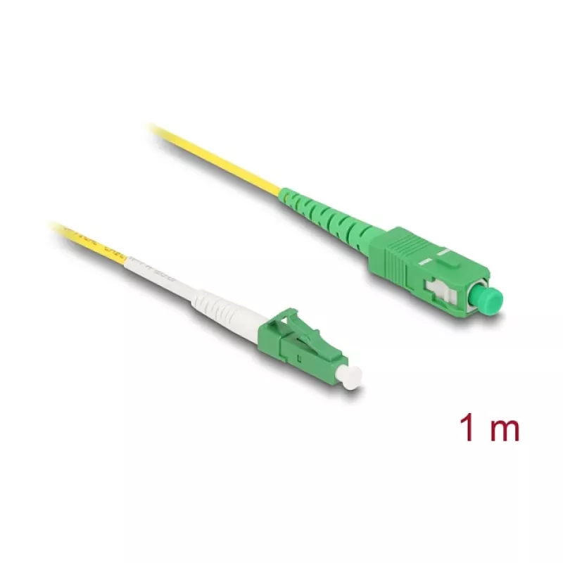 DeLOCK 83235 InfiniBand-kuitu-kaapeli 1m LC SC OS2 keltainen