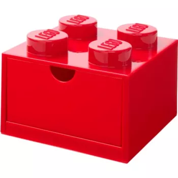 LEGO työpöytälaatikko 4, säilytyslaatikko punainen, nupit