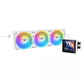 AIO-nestekylmä THERMALTAKE MAGFloe 360 Ultra White 360 mm:n jäähdytin, 360 mm, valkoinen