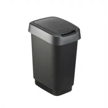Rotho Twist pyörivä roskakori 25 l, hopea