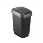 rotho Twist 25 L suorakaiteen muotoinen polypropeenista valmistettu säilytysastia – 25 l, 476×333×252 mm, musta