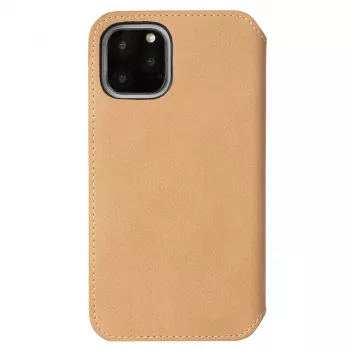 Krusell Sunne -puhelinkotelo Apple iPhone 11 Pro Max -puhelimelle — vintage-nude, foliokotelo korttipaikoilla