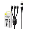 USB-kaapeli Baseus CASS030101 1,2 m USB-A/USB-C USB-C/Micro-USB-B/Lightning musta