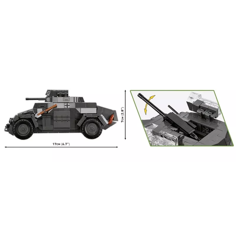 Cobi Blocks Sd.Kfz 222 rakennussarja COBI-2657 — 502 rakennuspalikkaa