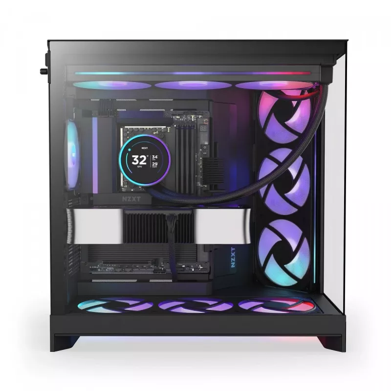 PC-kotelo NZXT H9 Flow RGB Midi Tower musta
