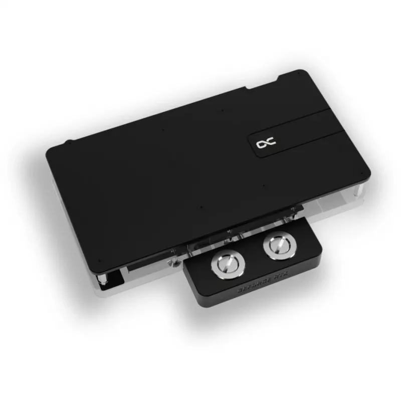 Näytönohjaimen vesijäähdytin Alphacool RTX 5080 Phoenix läpinäkyvä hopea backplatella