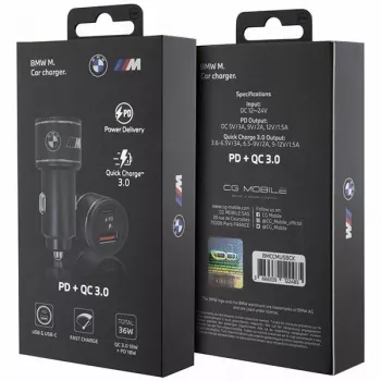 Autolaturi 20W PD-QC 3.0 pikalataus musta