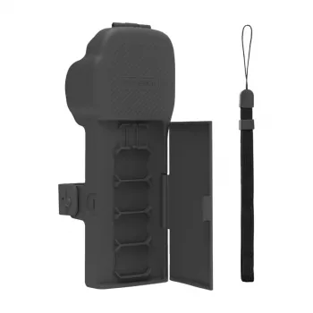 Sunnylife suojakotelo kantohihnalla ja olkahihnalla Osmo Pocket 3:lle (harmaa)