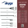 Akyga Basic AK-B1-500 ATX-virtalähde 500 W, 120 mm tuuletin, passiivinen PFC, harmaa