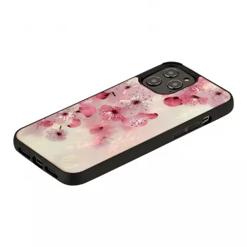 iKins suojakotelo Apple iPhone 12 / 12 Pro — kirsikankukkakuosi
