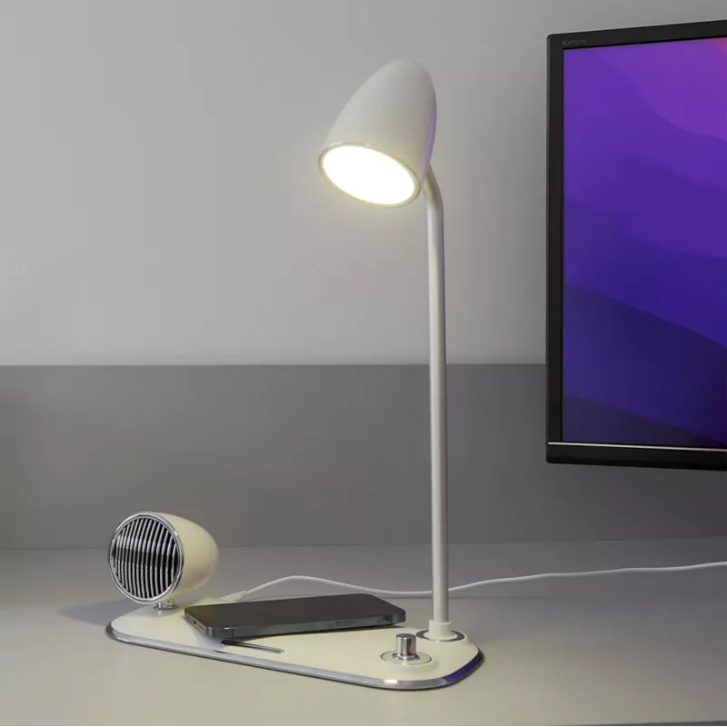Langaton pöytälaturi Tellur TLL151371 Bluetooth-kaiuttimella ja pöytävalaisimella