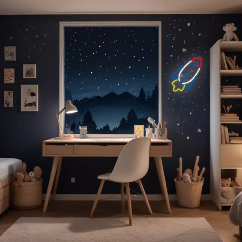 LED-neonvalo MANTA SNL91MT Style RAKETA – koristeellinen LED-neonpaneeli, malli SNL91MT