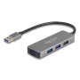 DeLOCK 63171 USB-keskitin 3.2 Gen 1 Type-A 5000 Mbit/s harmaa