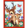 Maalaa numeroilla -sarja Ravensburger CreArt Glücklicher Hirsch — numeroitu kankainen maalaussarja