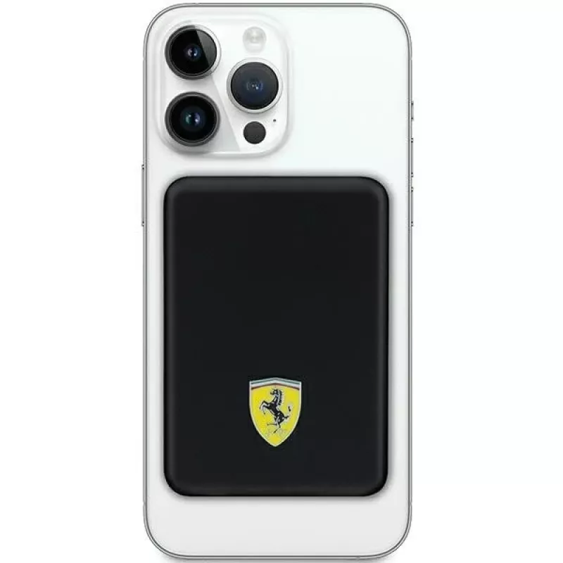 Ferrari virtapankki FEPB5MNCAK 15W 5000mAh musta/musta Metal Logo MagSafe