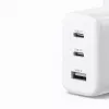 Seinälaaturi UGREEN CD275 2× USB Type-C 65W valkoinen — Dual-USB-C 65W pikalataus, 100–240V tulo