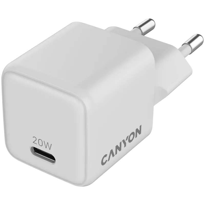CANYON laturi CU20C GaN 20W 1xPD EU valkoinen