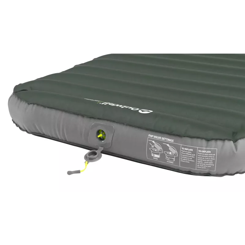 Outwell 400123 yhden hengen ilmapatja — 1950×600×110 mm, polyesteri/PVC, vihreä