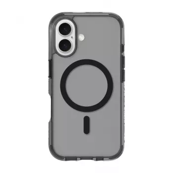 Suojakotelo LAUT CRYSTAL MATTER X iPhone 16 -sarjalle läpinäkyvä musta