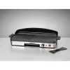 Sähköinen pöytägrilli Rommelsbacher BBQ 2003 — 1900 W, 50×25 cm, uritettu + teppanyaki, portaattomasti säädettävä termostaatti, hopea/musta