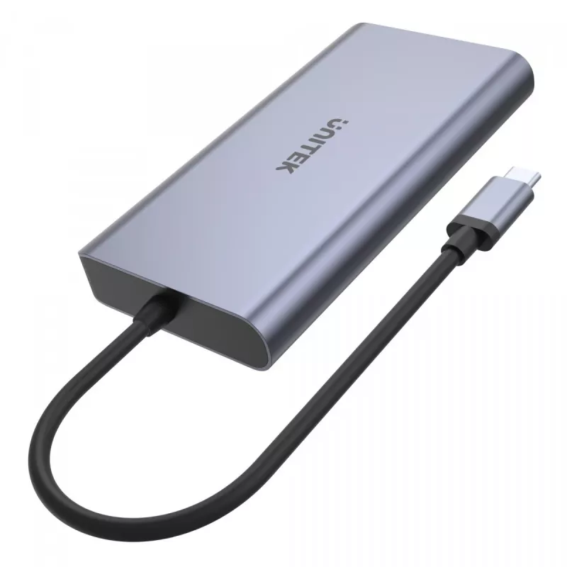 Keskitin UNITEK uHUB S7 USB 3.2 Gen 1 Type-C harmaa