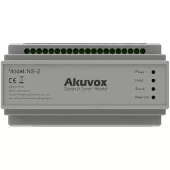 Akuvox NS-2 verkkokytkin Fast Ethernet (10/100) DIN-kisko harmaa