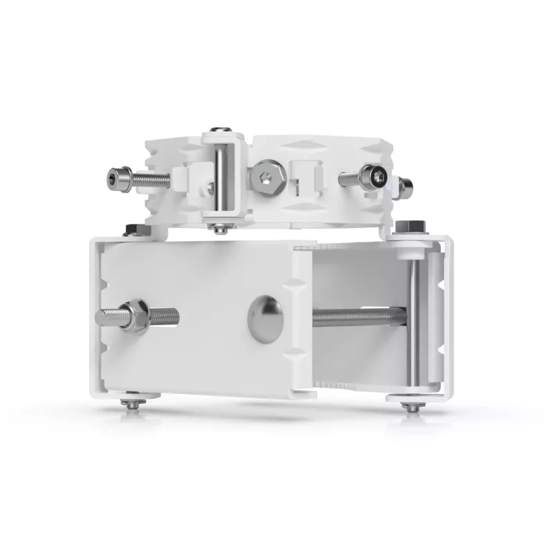 Ubiquiti UACC-Wave-AP-Micro-Mount tolppakiinnike 4 Wave AP Micro -laitteelle, ruostumaton teräs, 25–76 mm tolppa, valkoinen